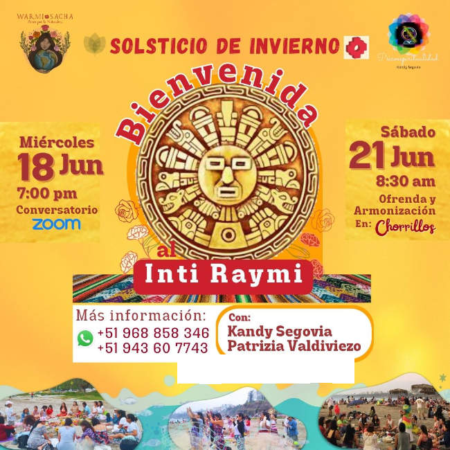 Bienvenida al Solsticio de invierno Inti Raymi Bienvenida al Solticio de invierno, Inti Raymi, Warmi Sacha